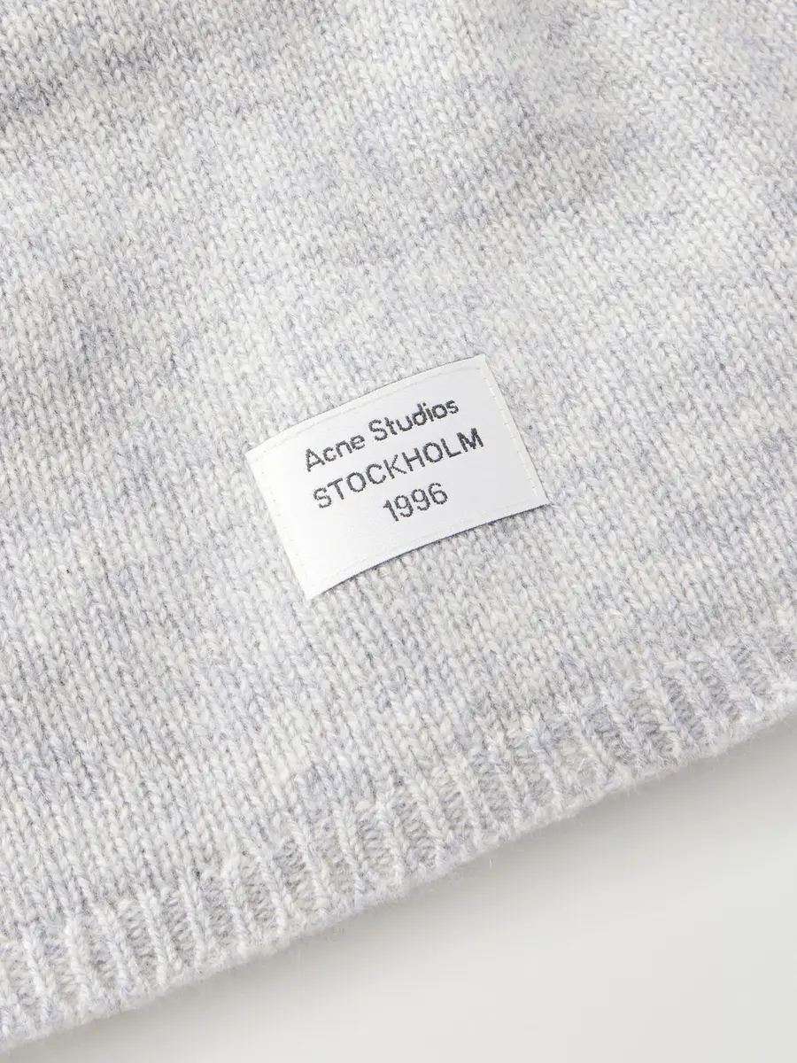 Acne Studios Kassias Logo-Appliquéd Rib-Trimmed Cashmere Beanie - Men | Thumbnail 4 Acne Studios Kassias Logo-Appliquéd Rib-Trimmed Cashmere Beanie - Men | Thumbnail 4
