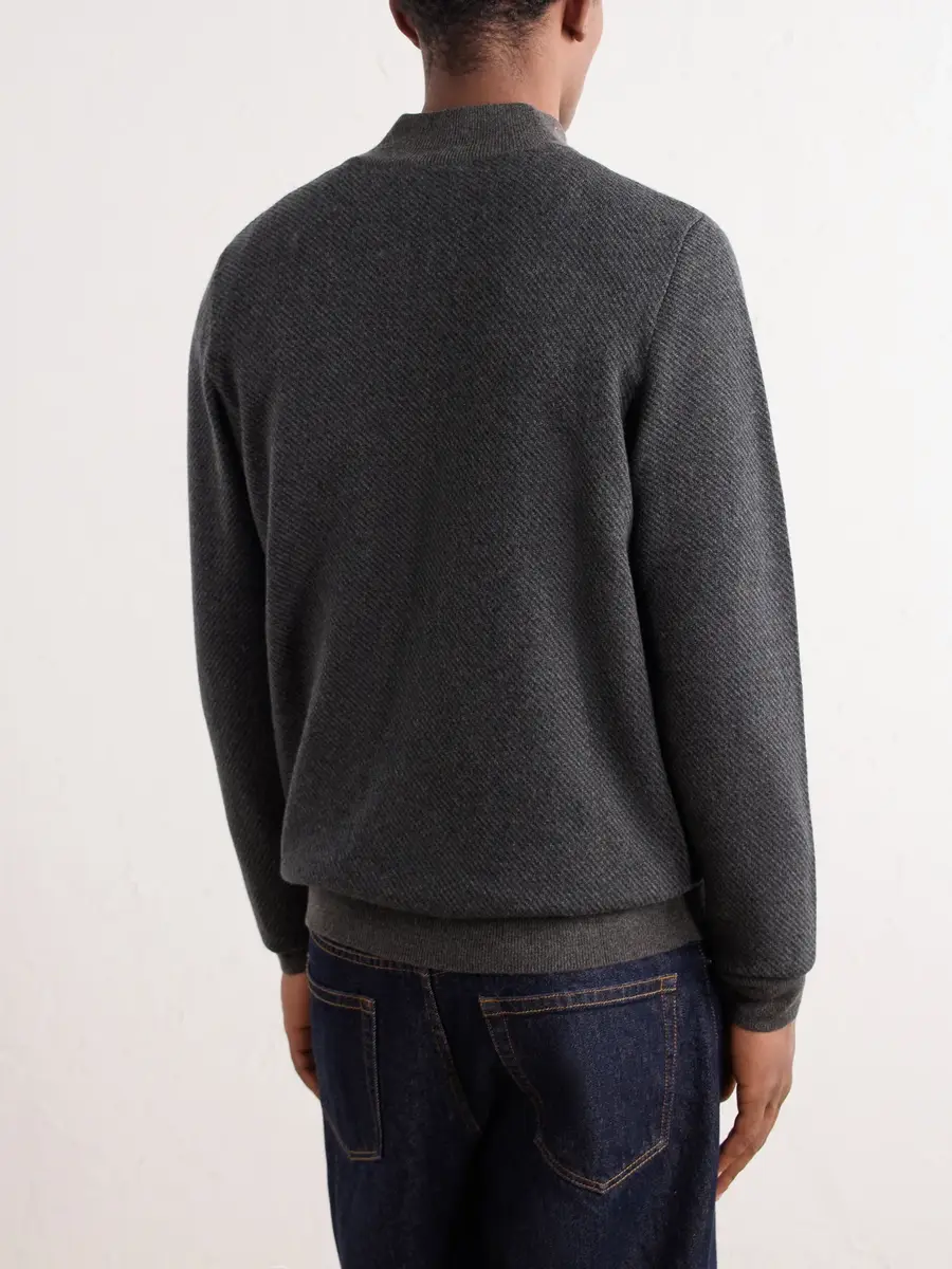 N.Peal Temple Cashmere Half-Zip Sweater - Men | Thumbnail 4