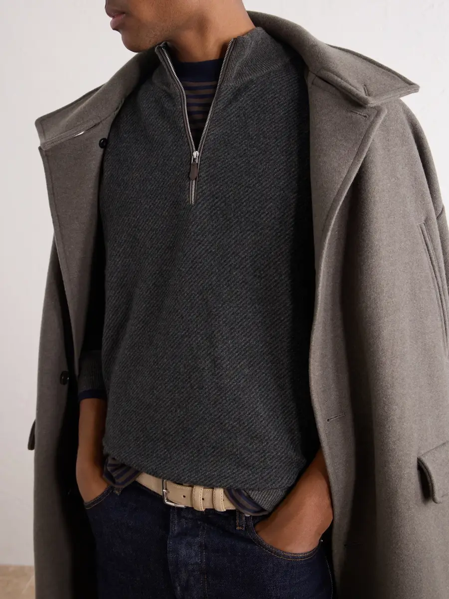 N.Peal Temple Cashmere Half-Zip Sweater - Men | Thumbnail 5