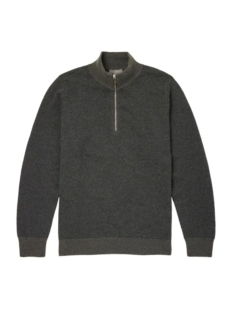 Temple Cashmere Half-Zip Sweater - Men