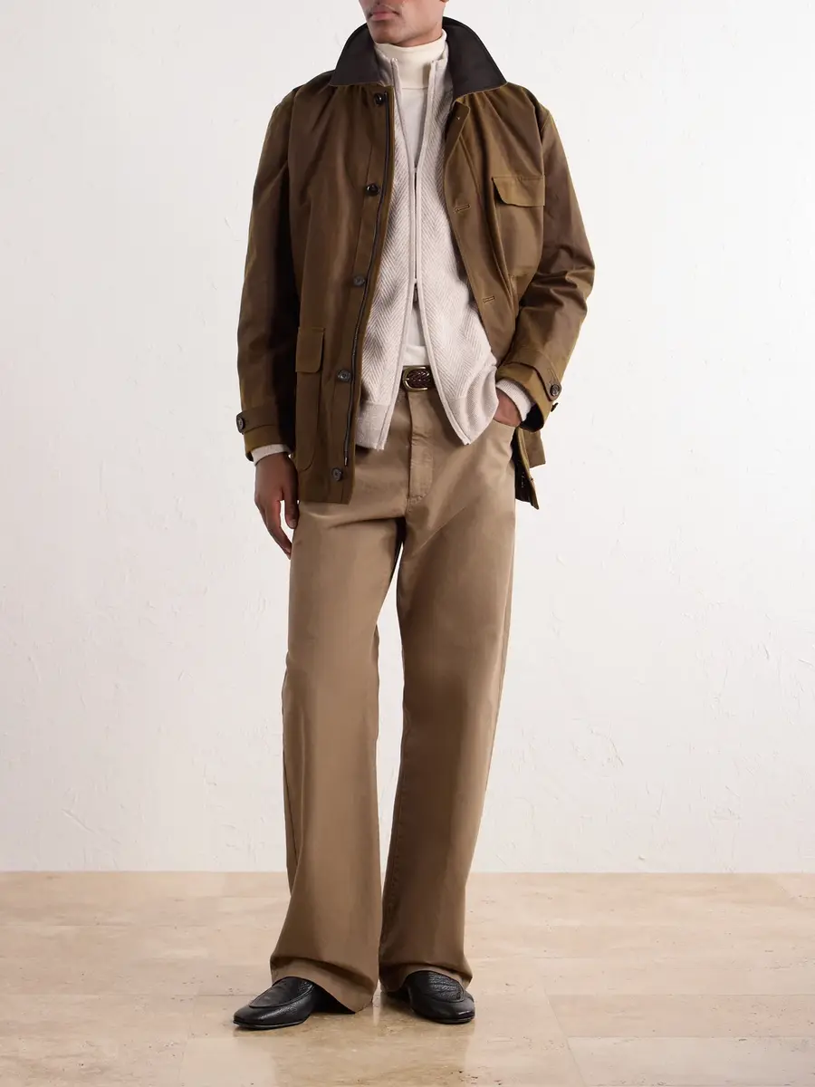 N.Peal Knightsbridge Herringbone Cashmere Zip-Up Cardigan - Men | Thumbnail 2 N.Peal Knightsbridge Herringbone Cashmere Zip-Up Cardigan - Men | Thumbnail 2