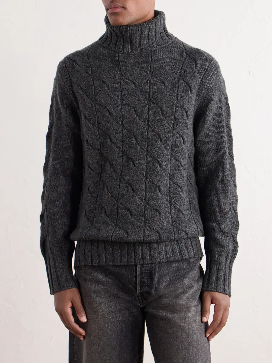 N.Peal Cashmere Cable-Knit Rollneck Sweater - Men | Thumbnail 3 N.Peal Cashmere Cable-Knit Rollneck Sweater - Men | Thumbnail 3