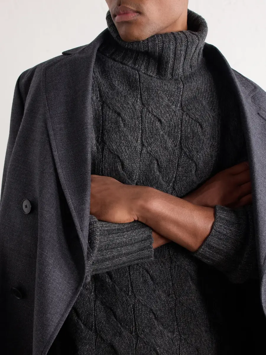 N.Peal Cashmere Cable-Knit Rollneck Sweater - Men | Thumbnail 5 N.Peal Cashmere Cable-Knit Rollneck Sweater - Men | Thumbnail 5