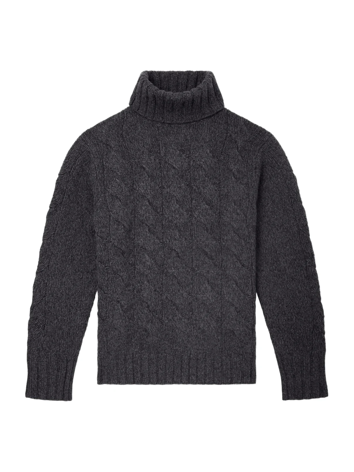 Cashmere Cable-Knit Rollneck Sweater - Men Cashmere Cable-Knit Rollneck Sweater - Men
