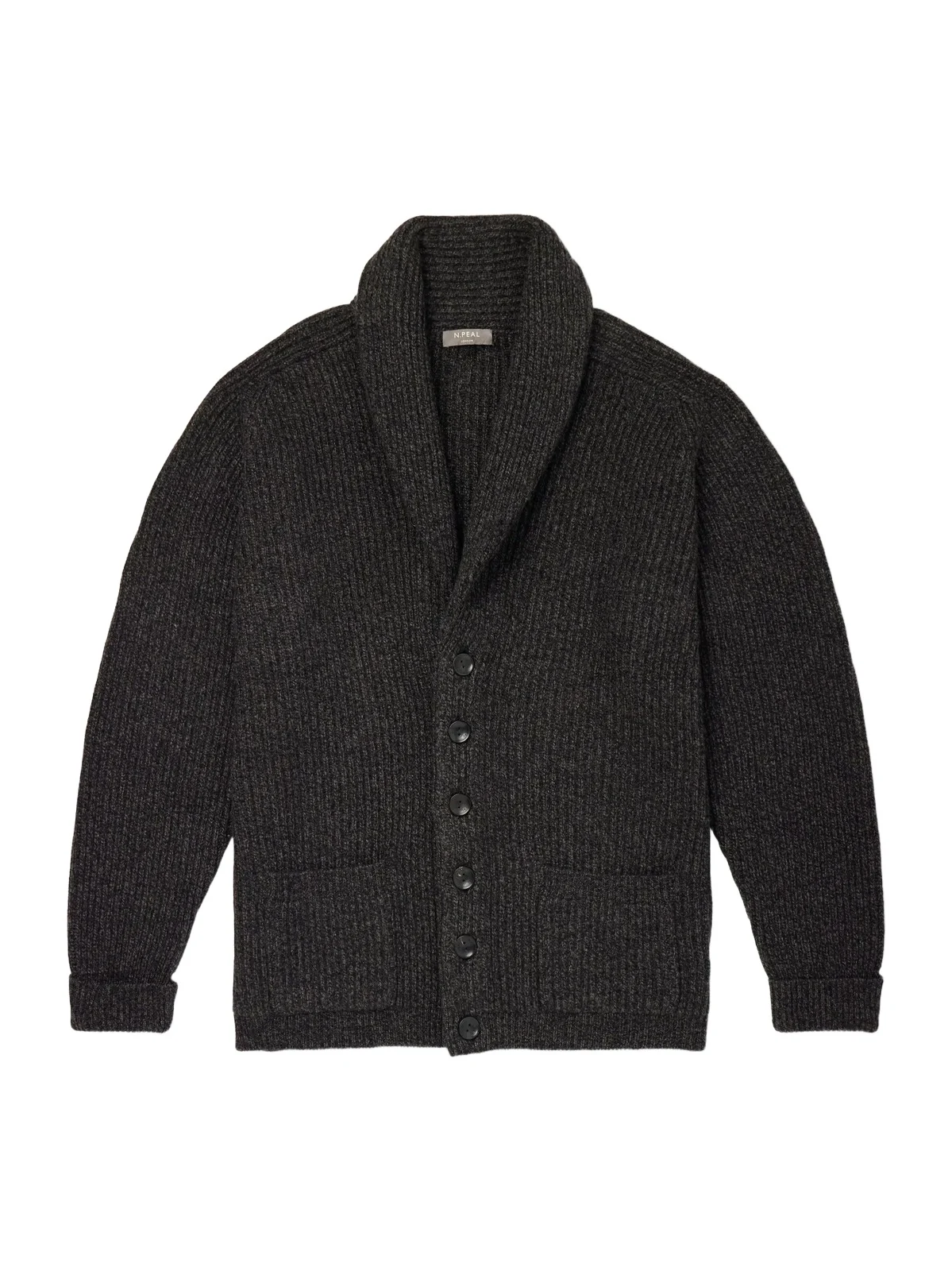 Kensington Shawl-Collar Ribbed Cashmere Cardigan - Men Kensington Shawl-Collar Ribbed Cashmere Cardigan - Men