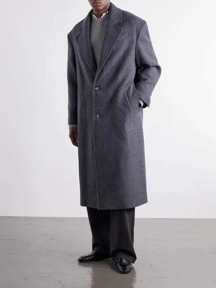 AMI PARIS Boiled Virgin Wool-Gabardine Coat - Men | Thumbnail 3 AMI PARIS Boiled Virgin Wool-Gabardine Coat - Men | Thumbnail 3