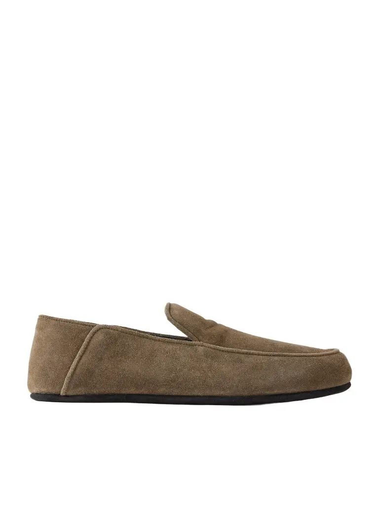 George Cleverley Mayfair Collapsible-Heel Suede Loafers - Men