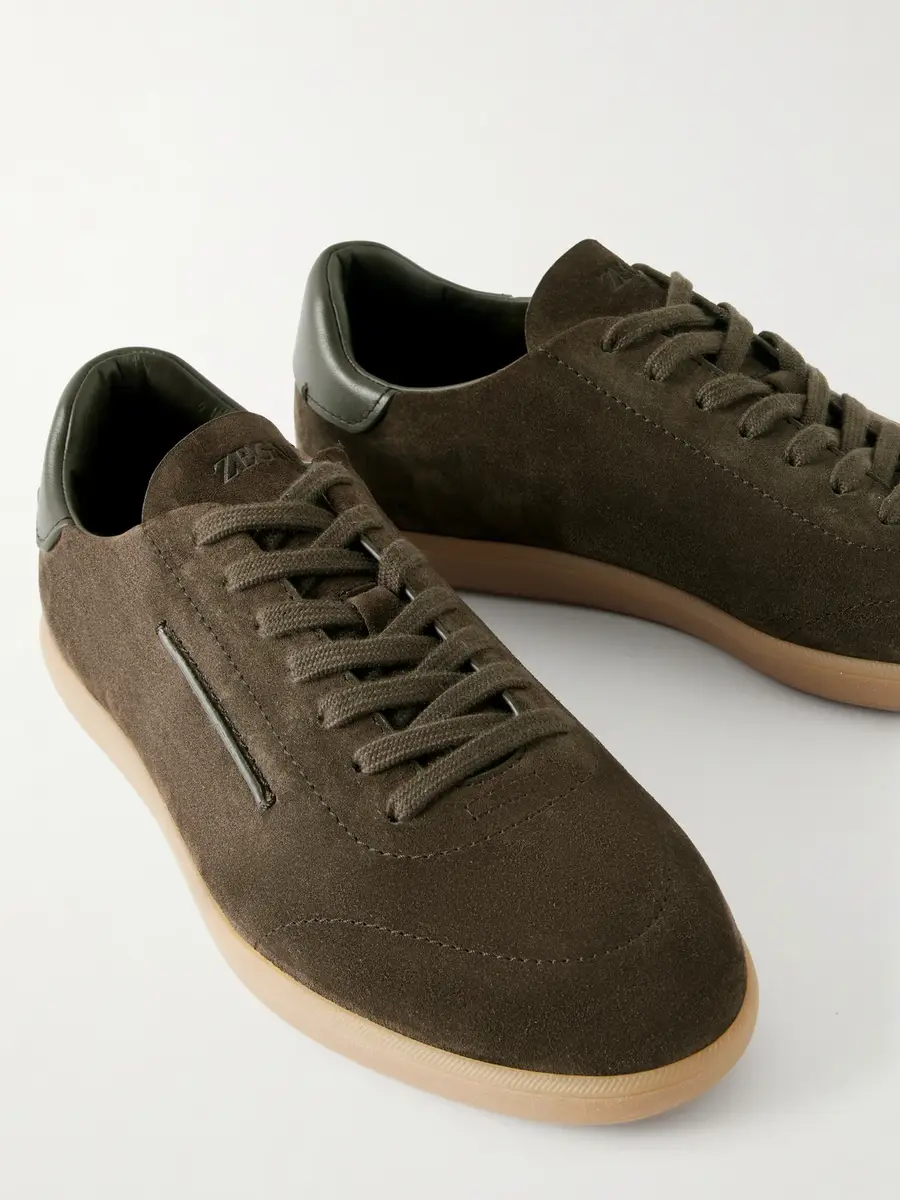 Zegna 232 Leather-Trimmed Suede Sneakers - Men | Thumbnail 5 Zegna 232 Leather-Trimmed Suede Sneakers - Men | Thumbnail 5
