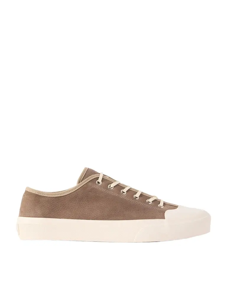 MORJAS Plimsoll Rubber-Trimmed Leather Sneakers - Men