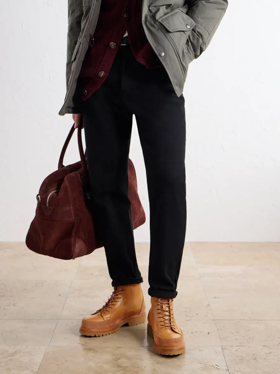 Brunello Cucinelli Suede-Trimmed Leather Hiking Boots - Men | Thumbnail 2 Brunello Cucinelli Suede-Trimmed Leather Hiking Boots - Men | Thumbnail 2