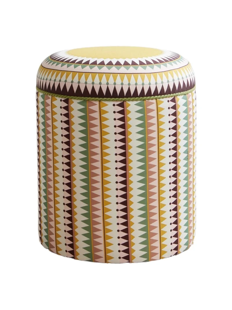 La DoubleJ Baba Printed Canvas Outdoor Pouf - Men