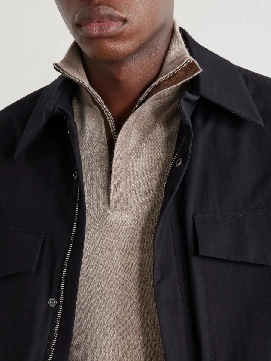 N.Peal Regent Cashmere and Silk-Blend Half Zip-Up Sweater - Men | Thumbnail 5 N.Peal Regent Cashmere and Silk-Blend Half Zip-Up Sweater - Men | Thumbnail 5