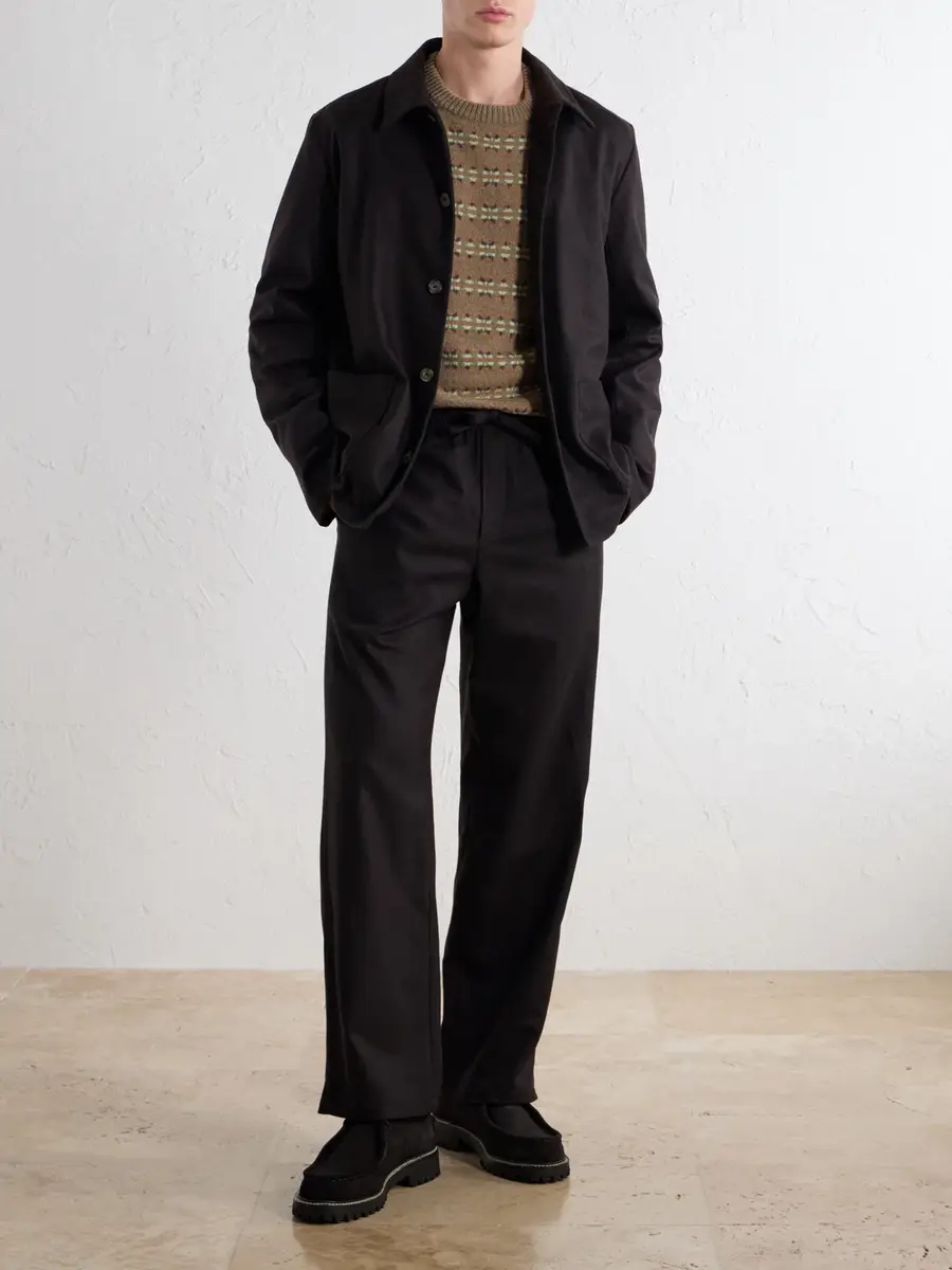 A.P.C. Vincent Straight-Leg Wool-Blend Drawstring Trousers - Men | Thumbnail 2