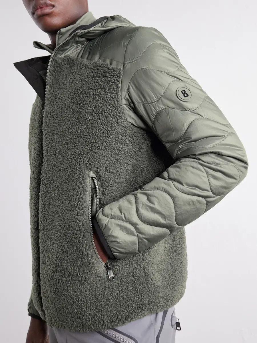 Bogner Jarek Hooded Padded Panelled Rip-Stop and Fleece Ski Jacket - Men | Thumbnail 5