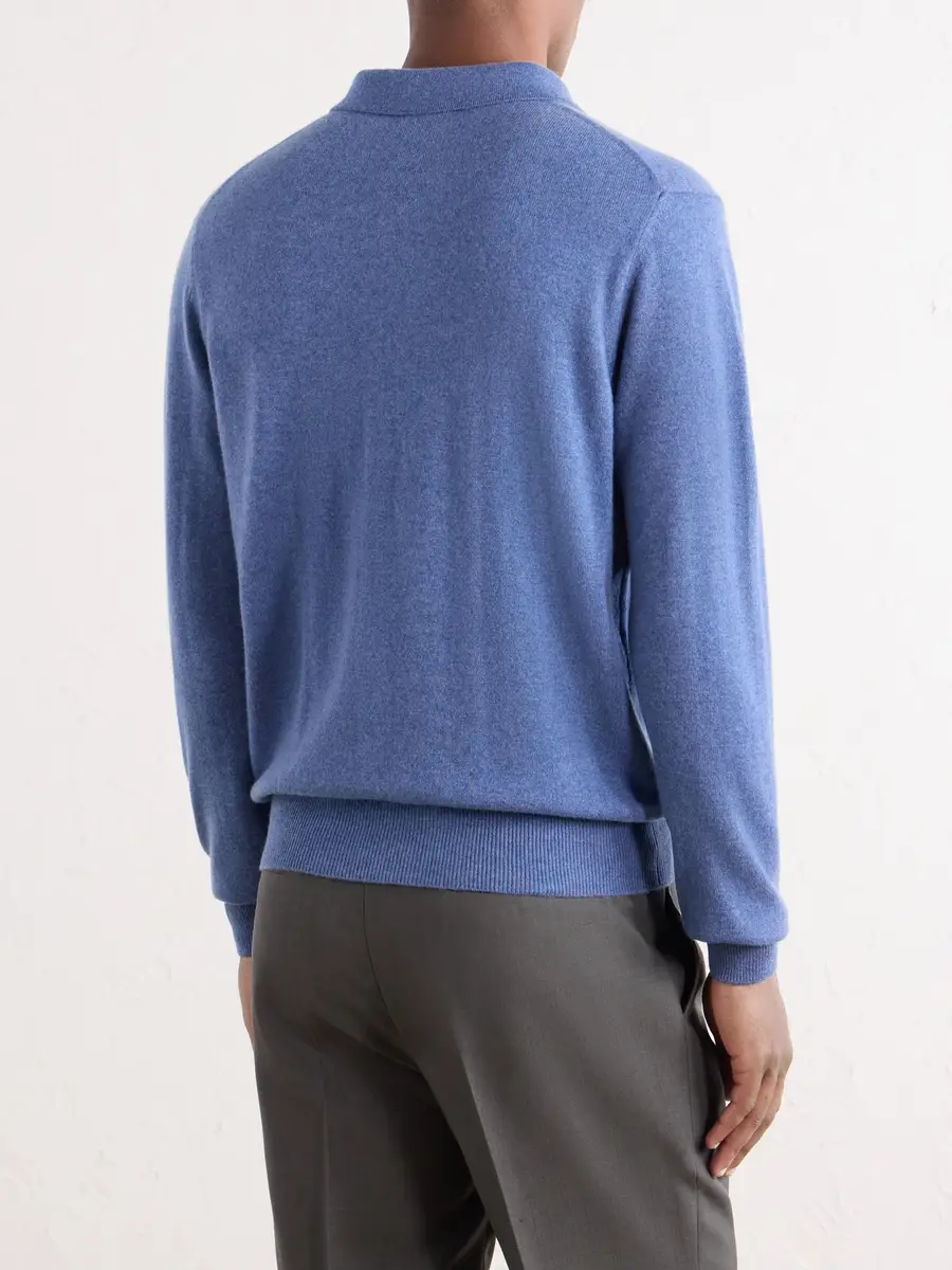 Rubinacci Cashmere Polo Shirt - Men | Thumbnail 4 Rubinacci Cashmere Polo Shirt - Men | Thumbnail 4