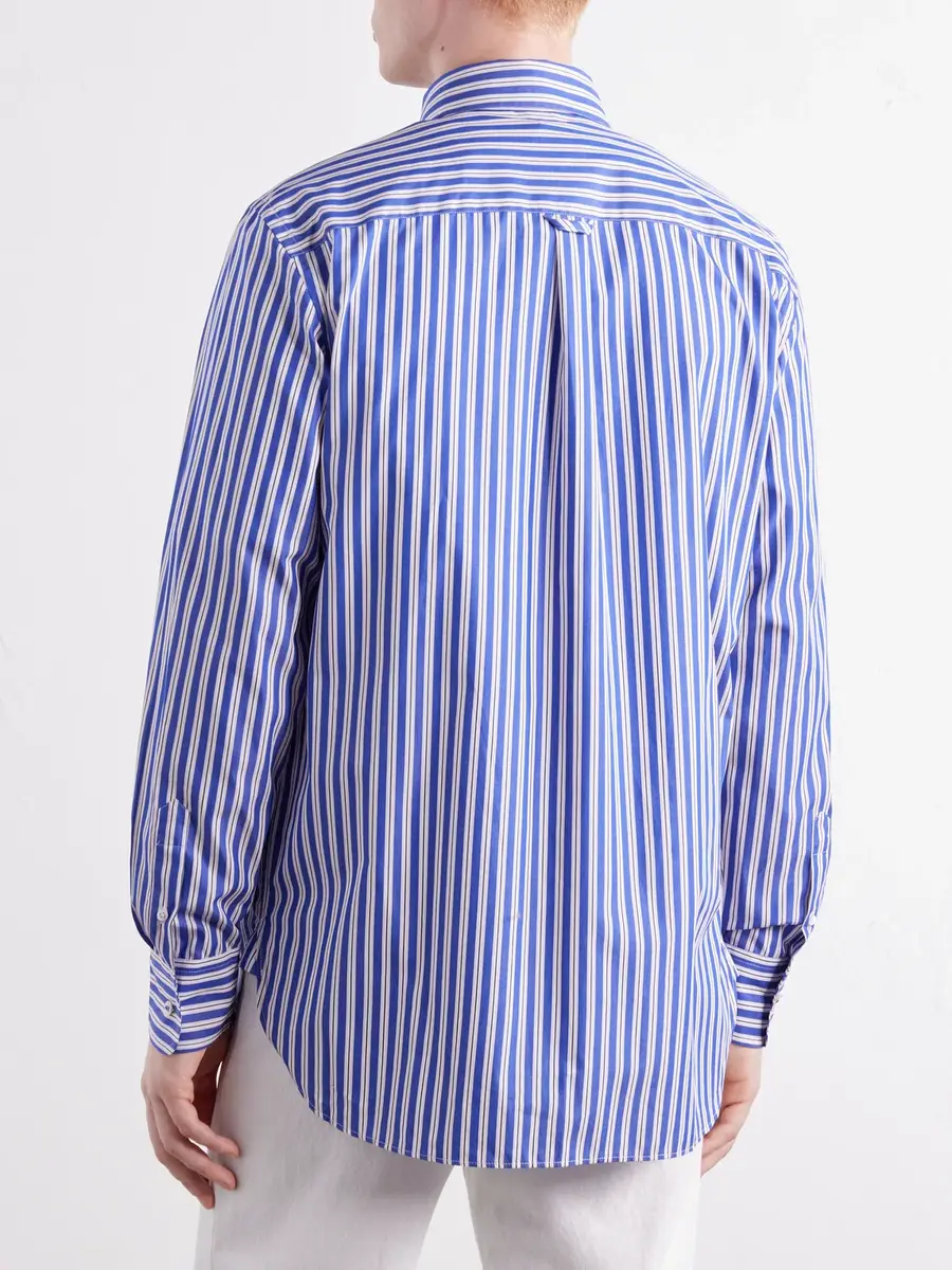 Paul Smith Button-Down Collar Striped Cotton-Chambray Shirt - Men | Thumbnail 4 Paul Smith Button-Down Collar Striped Cotton-Chambray Shirt - Men | Thumbnail 4