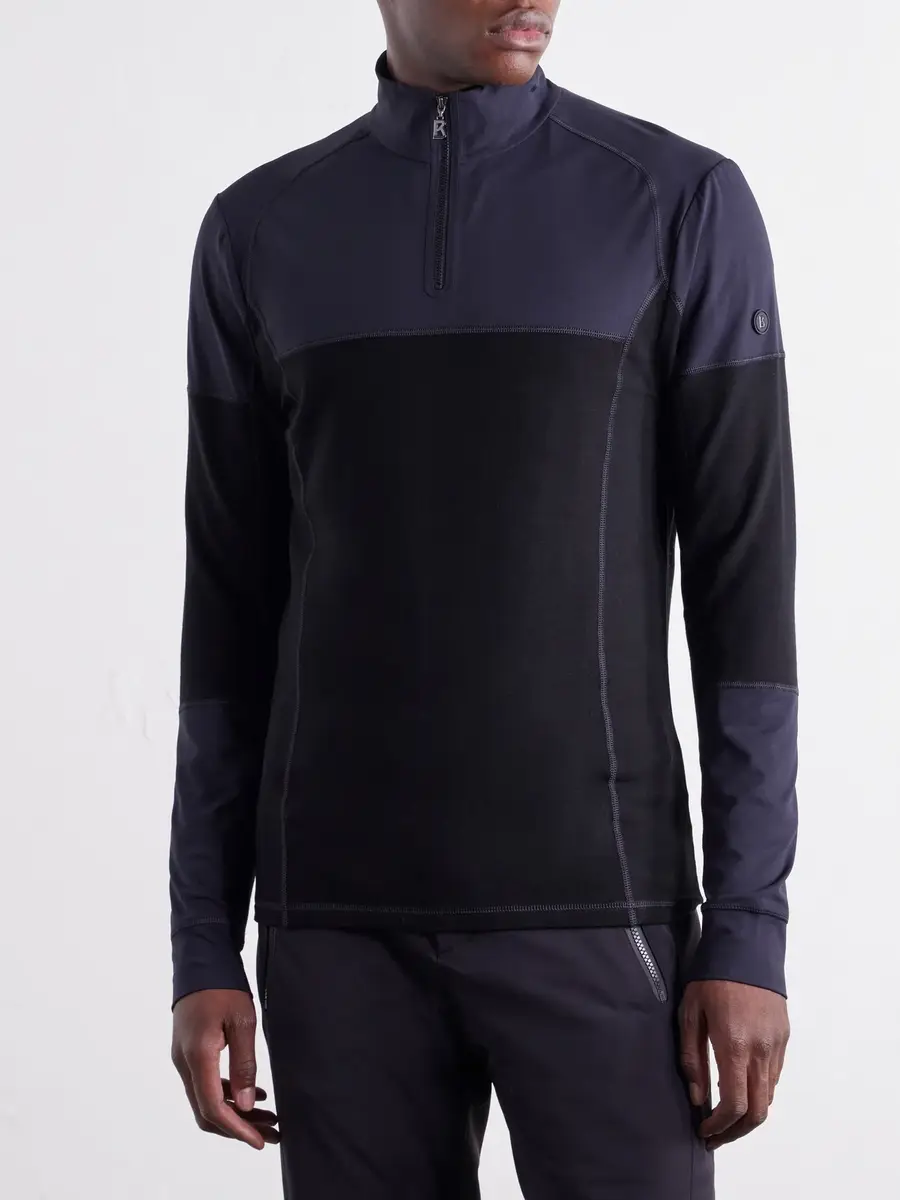 Bogner Marino Panelled Stretch-Jersey Half-Zip Ski Mid-Layer - Men | Thumbnail 3
