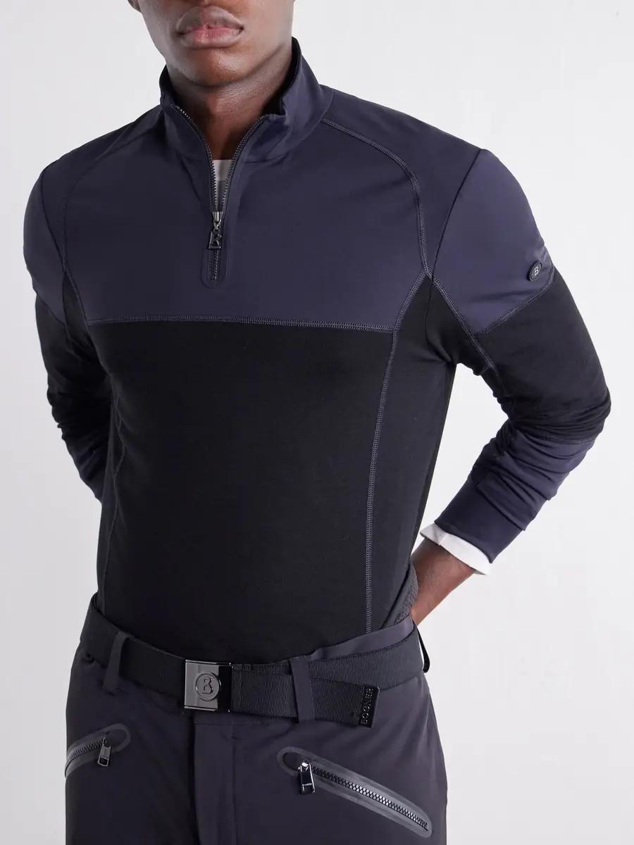 Bogner Marino Panelled Stretch-Jersey Half-Zip Ski Mid-Layer - Men | Thumbnail 5