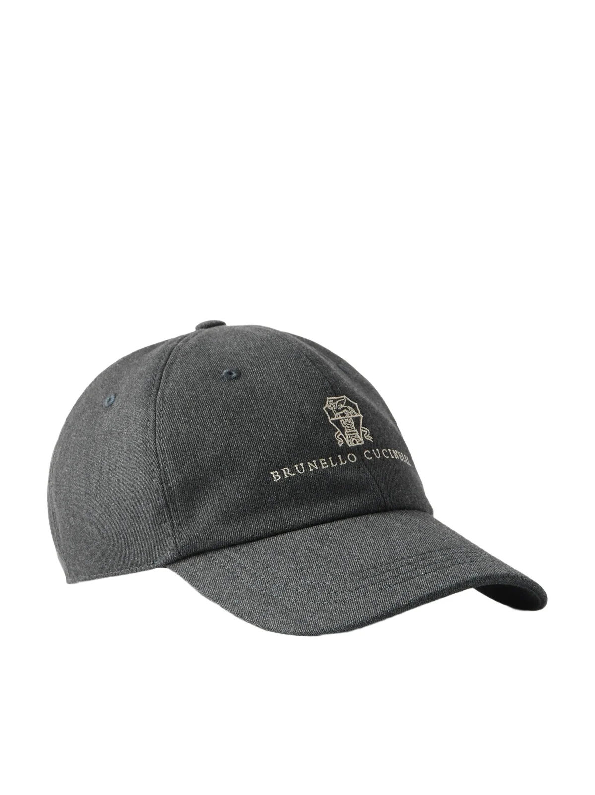Brunello Cucinelli Logo-Embroidered Leather-Trimmed Cotton and Wool-Blend Twill Baseball Cap - Men