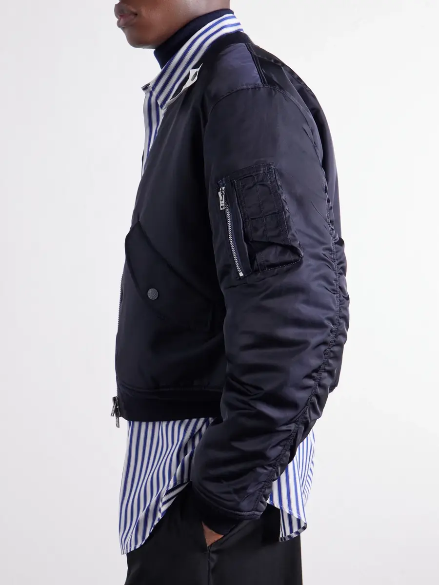 Acne Studios Orby Embellished Fleece-Lined Padded Twill Bomber Jacket - Men | Thumbnail 5 Acne Studios Orby Embellished Fleece-Lined Padded Twill Bomber Jacket - Men | Thumbnail 5