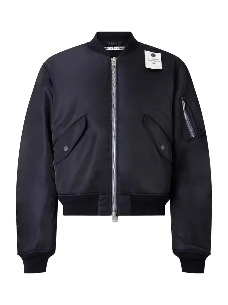Acne Studios Orby Embellished Fleece-Lined Padded Twill Bomber Jacket - Men