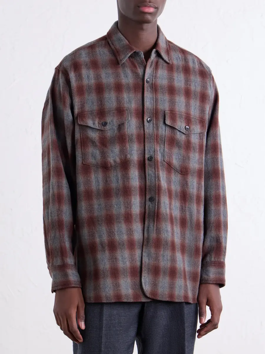 Kaptain Sunshine Checked Wool and Alpaca-Blend Shirt - Men | Thumbnail 3