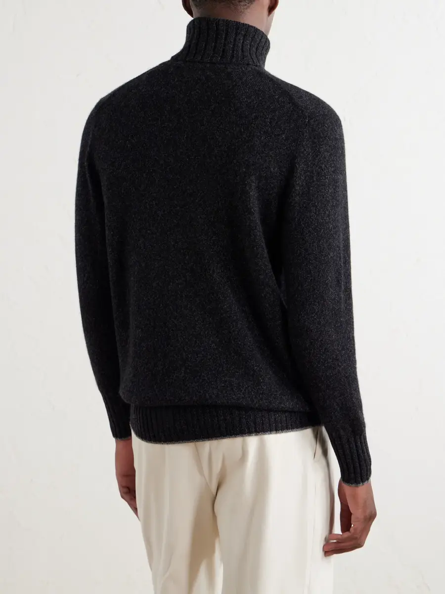 N.Peal Brompton Cashmere Rollneck Sweater - Men | Thumbnail 4 N.Peal Brompton Cashmere Rollneck Sweater - Men | Thumbnail 4