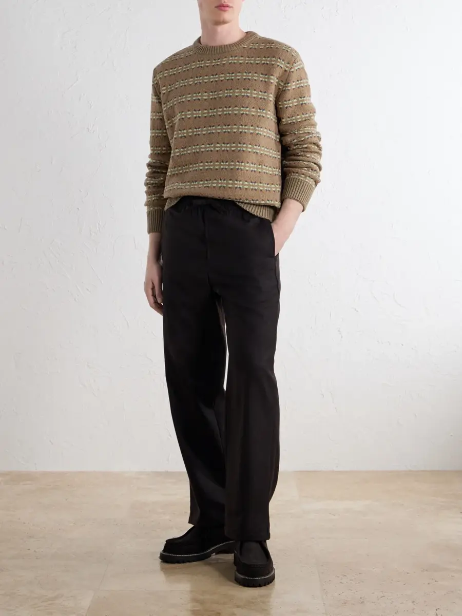 A.P.C. Andre Striped Wool And Cotton-Blend Sweater - Men | Thumbnail 2 A.P.C. Andre Striped Wool And Cotton-Blend Sweater - Men | Thumbnail 2
