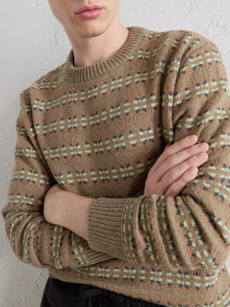 A.P.C. Andre Striped Wool And Cotton-Blend Sweater - Men | Thumbnail 5 A.P.C. Andre Striped Wool And Cotton-Blend Sweater - Men | Thumbnail 5