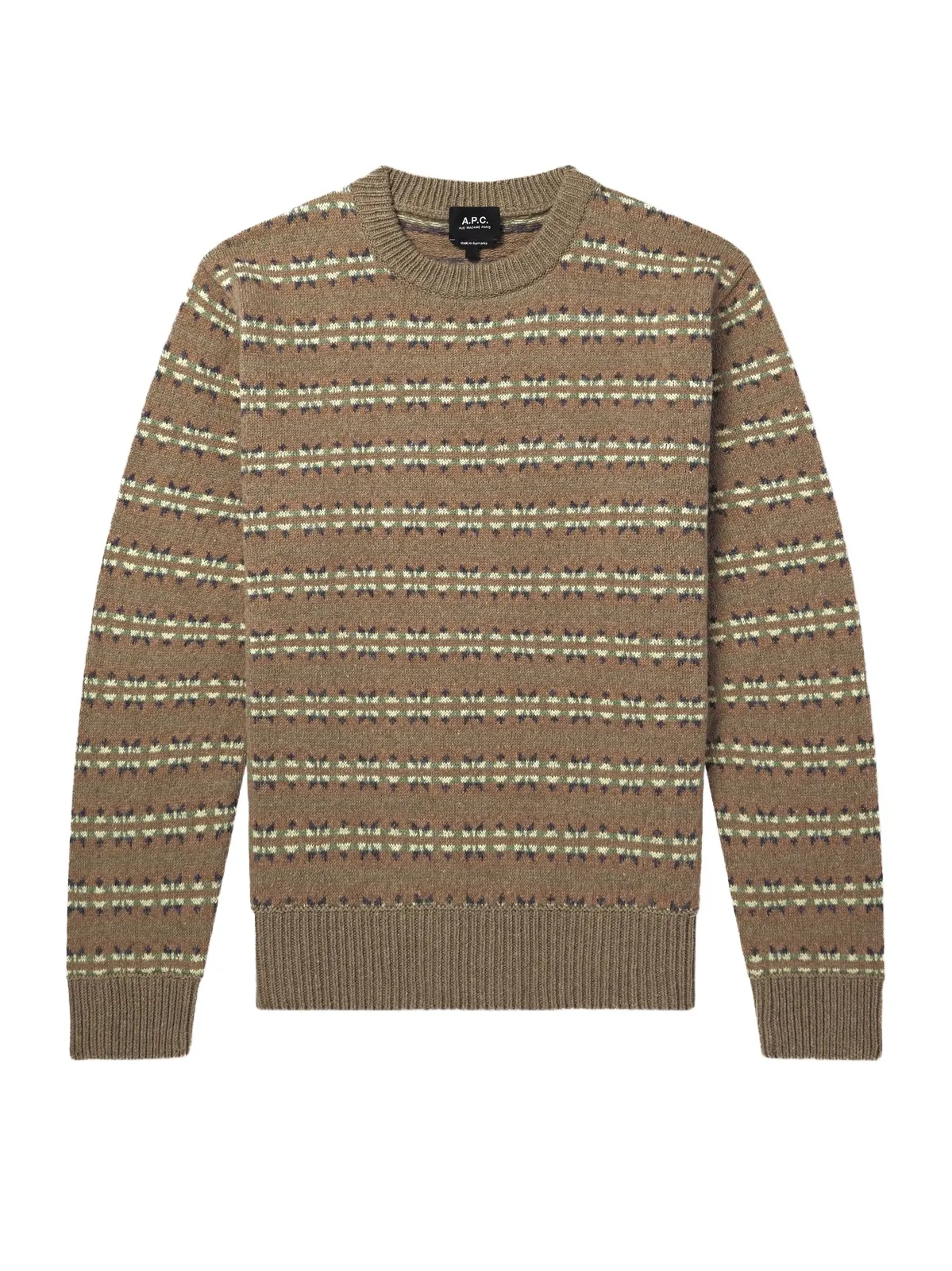 A.P.C. Andre Striped Wool And Cotton-Blend Sweater - Men