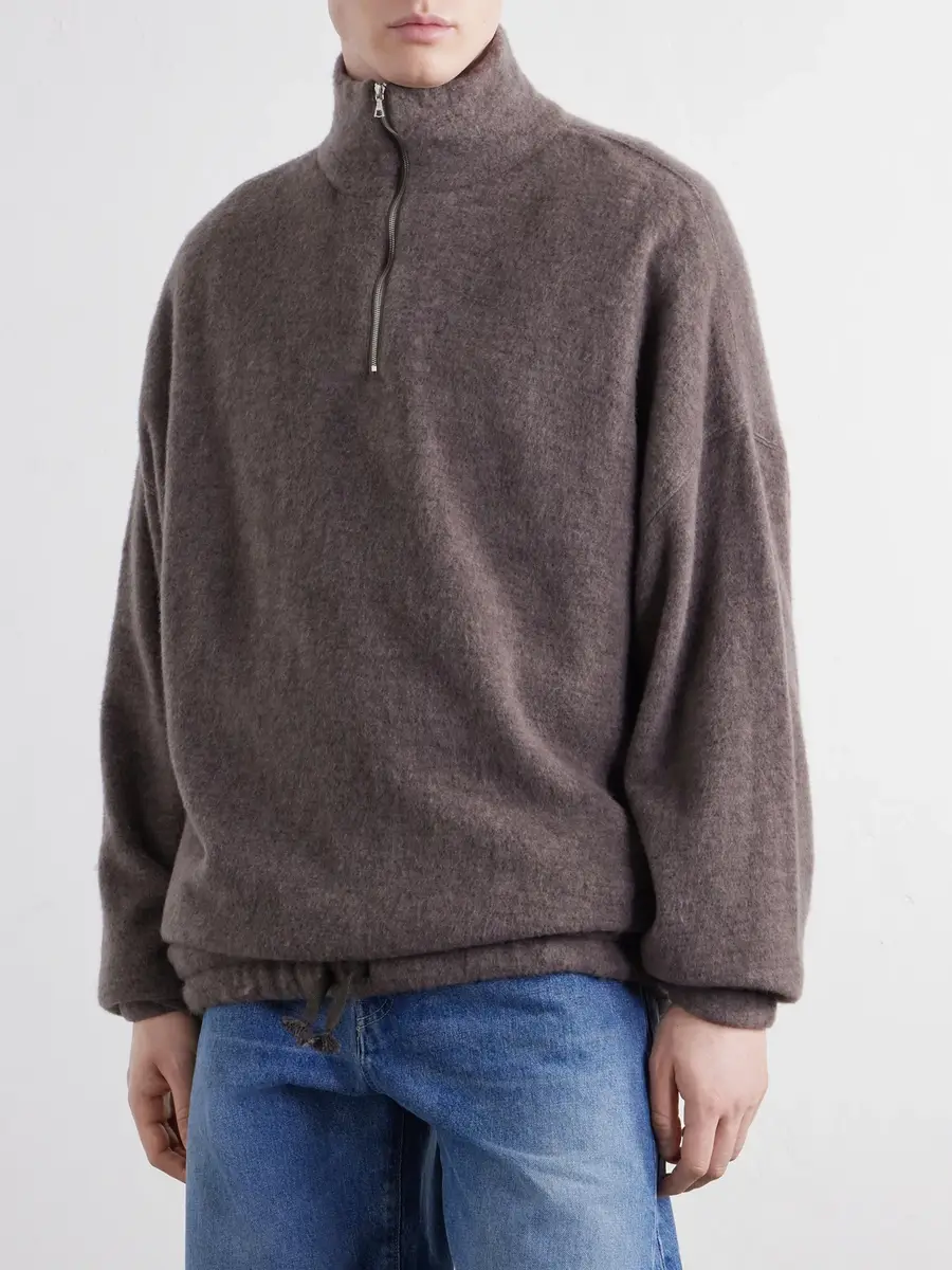 Kaptain Sunshine Wool and Silk-Blend Fleece Zip-Up Sweater - Men | Thumbnail 3 Kaptain Sunshine Wool and Silk-Blend Fleece Zip-Up Sweater - Men | Thumbnail 3