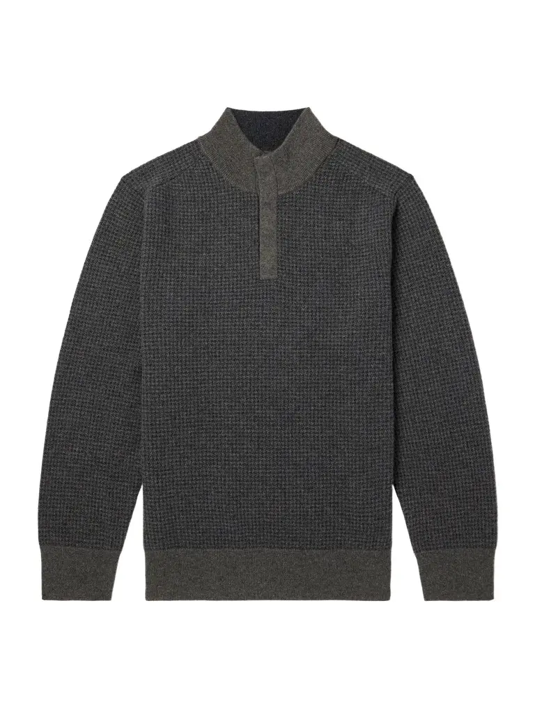 Houndstooth Cashmere Sweater - Men