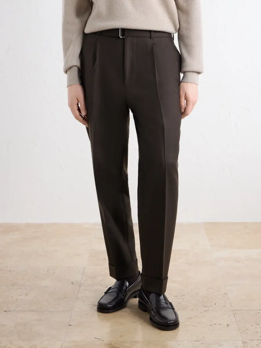 OFFICINE GÉNÉRALE Hugo Tapered Virgin Wool-Twill Suit Trousers - Men | Thumbnail 3