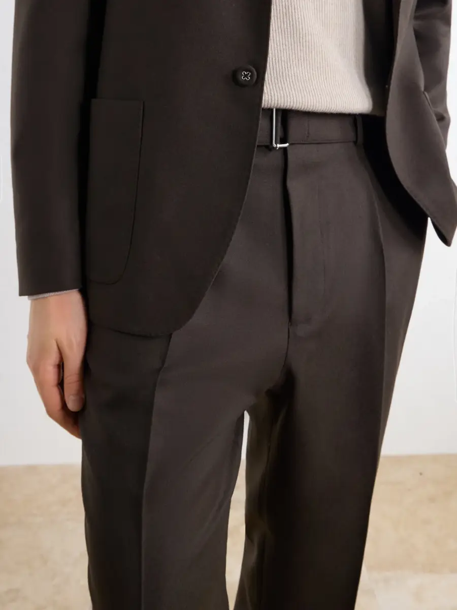 OFFICINE GÉNÉRALE Hugo Tapered Virgin Wool-Twill Suit Trousers - Men | Thumbnail 5