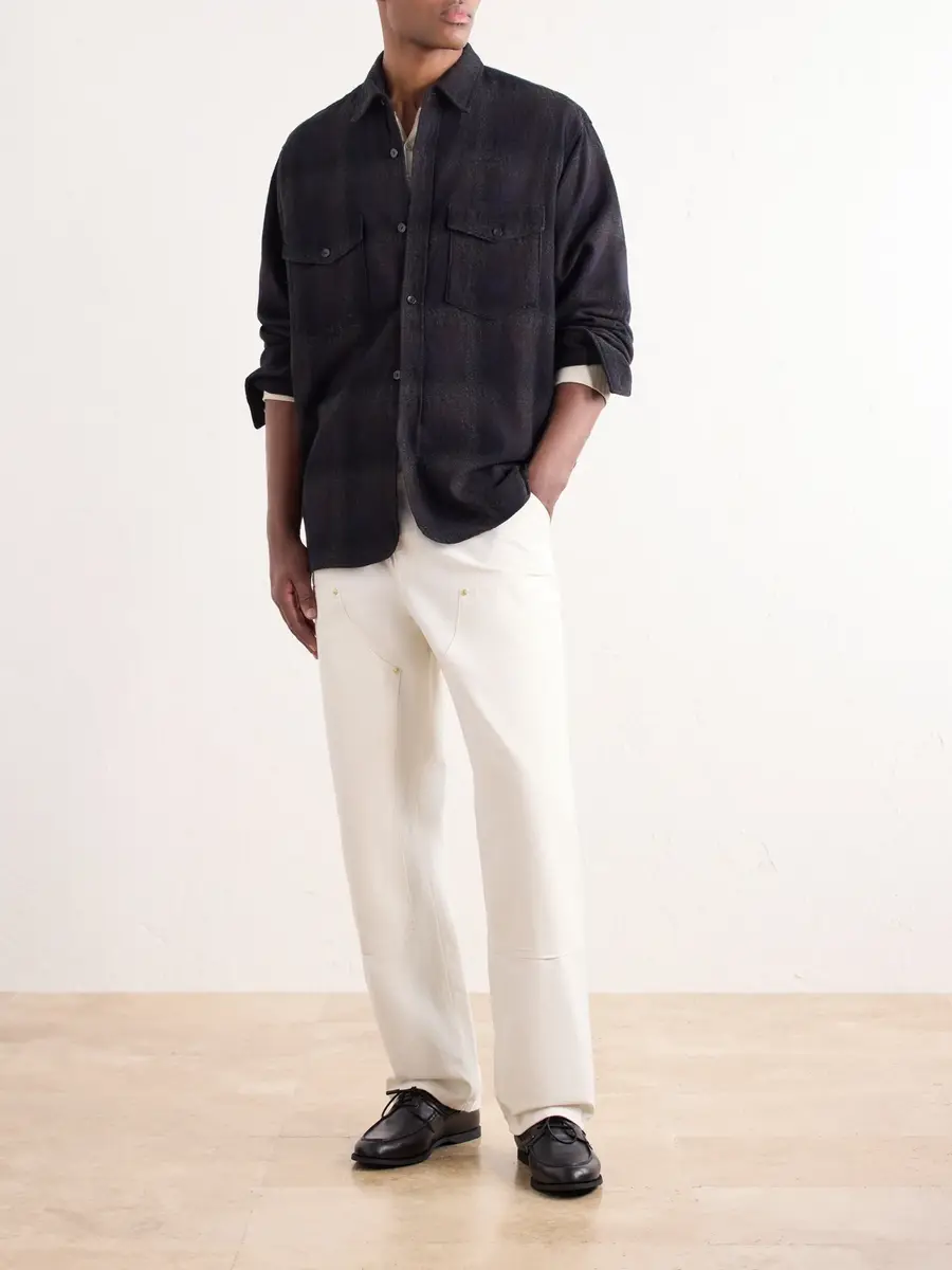 Kaptain Sunshine Checked Wool and Alpaca-Blend Shirt - Men | Thumbnail 2