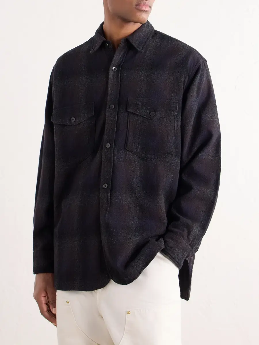 Kaptain Sunshine Checked Wool and Alpaca-Blend Shirt - Men | Thumbnail 3