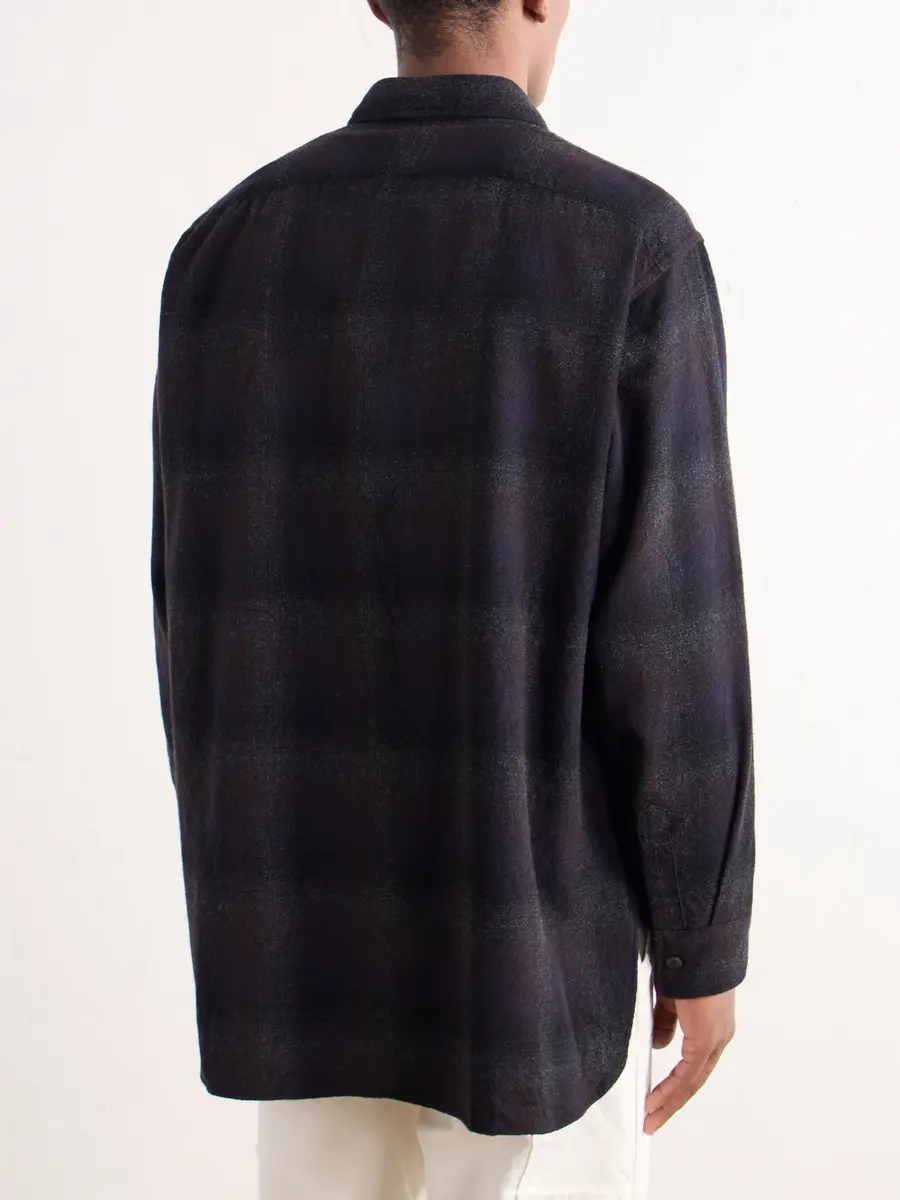 Kaptain Sunshine Checked Wool and Alpaca-Blend Shirt - Men | Thumbnail 4