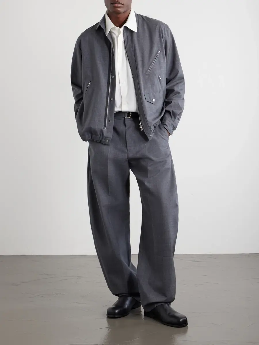 Sacai Barrel-Leg Belted Woven Trousers - Men | Thumbnail 2 Sacai Barrel-Leg Belted Woven Trousers - Men | Thumbnail 2
