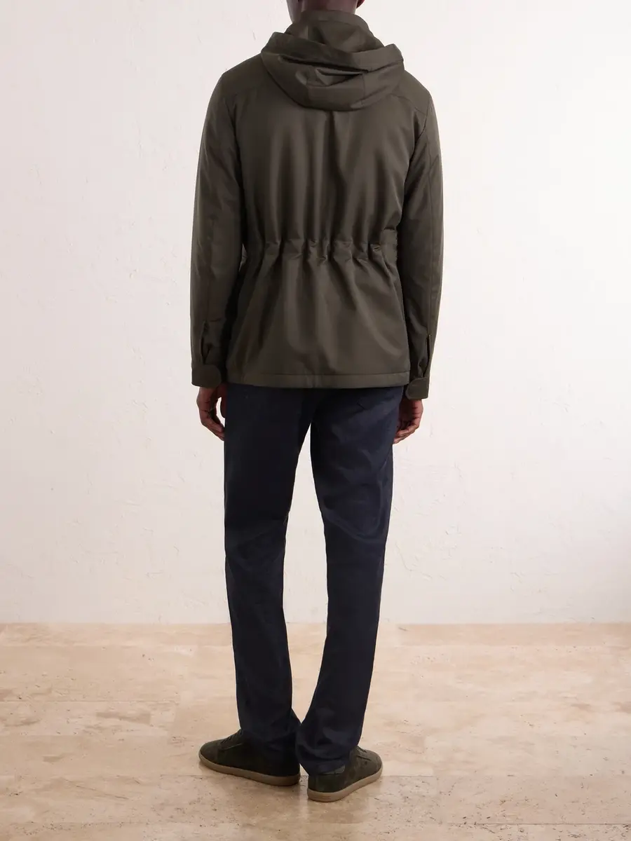 Zegna Hooded Twill Coat - Men | Thumbnail 4 Zegna Hooded Twill Coat - Men | Thumbnail 4