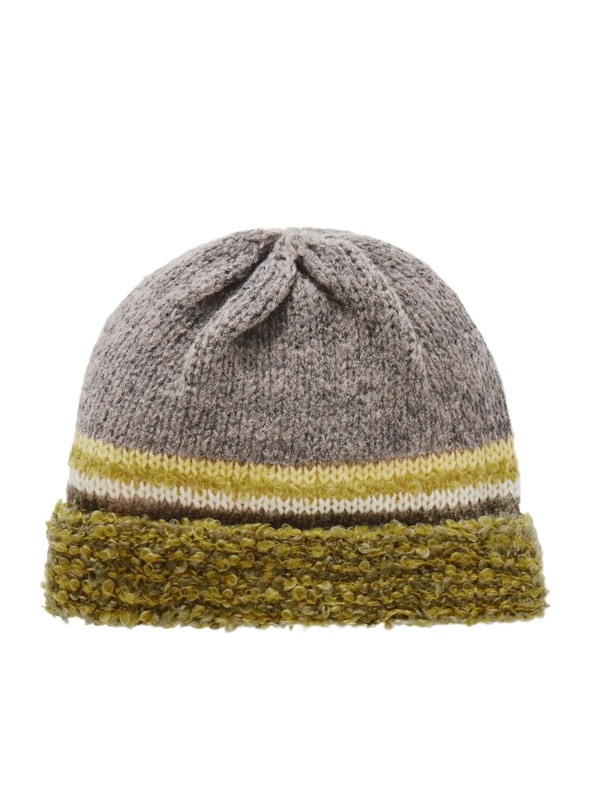 KAPITAL Bouclé-Trimmed Knitted Mélange Beanie - Men