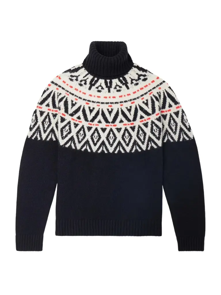 Bogner Roxter Fair Isle Jacquard-Knit Cashmere Rollneck Ski Mid-Layer - Men