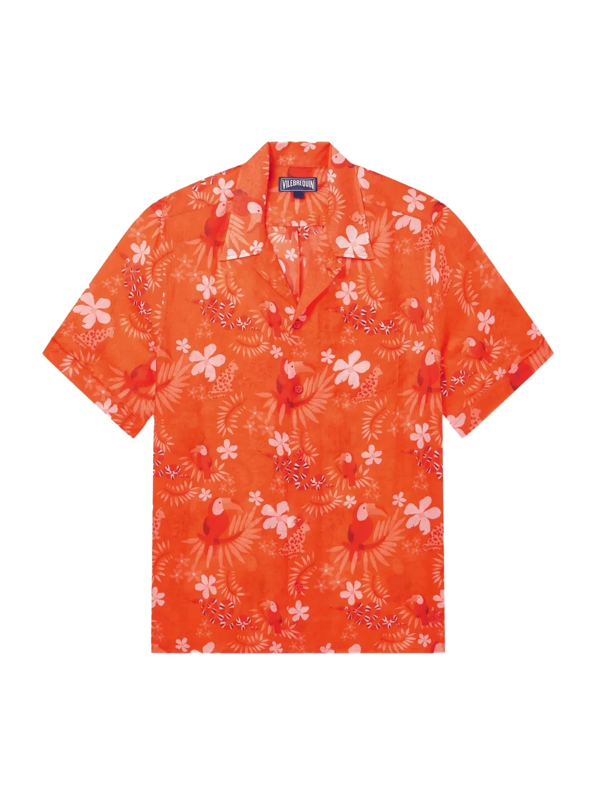 Vilebrequin Charli Camp-Collar Printed Ramie Shirt - Men