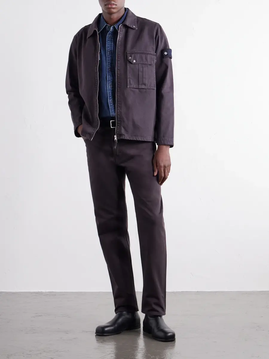 Stone Island STONE ISLAND DENIM Garment-Dyed Regenerative Cotton Overshirt - Men | Thumbnail 2