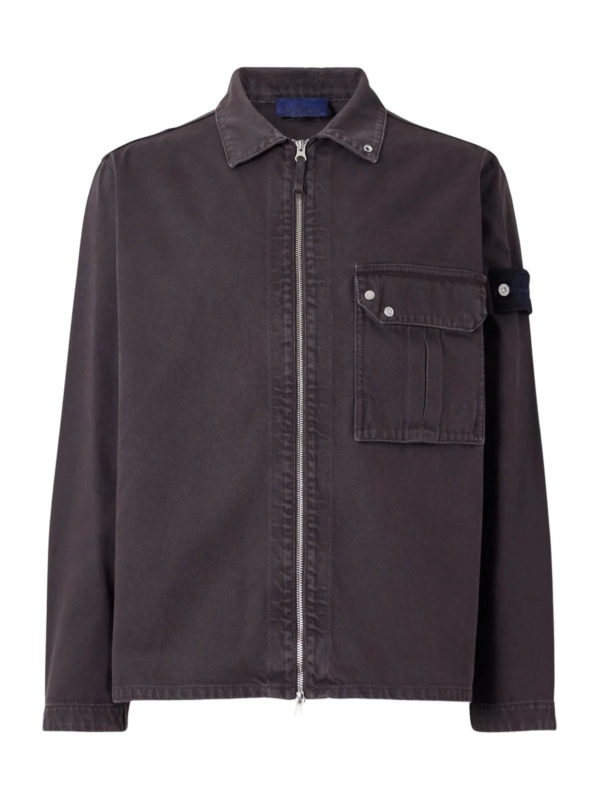 Stone Island DENIM Garment-Dyed Regenerative-Cotton Overshirt - Men