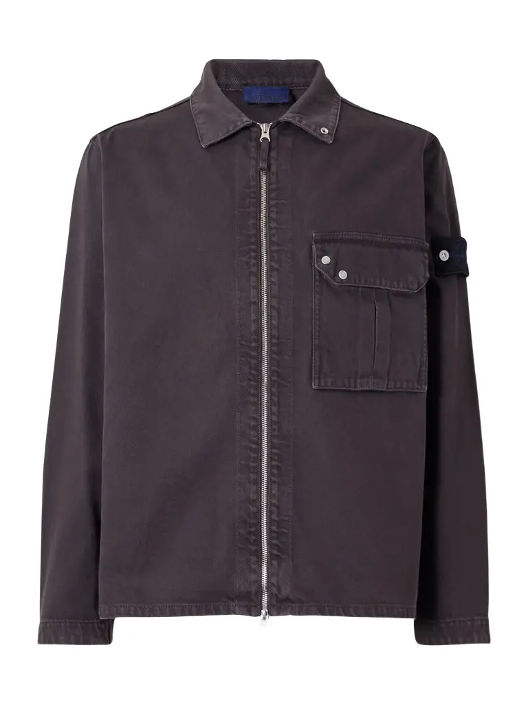 Stone Island STONE ISLAND DENIM Garment-Dyed Regenerative Cotton Overshirt - Men