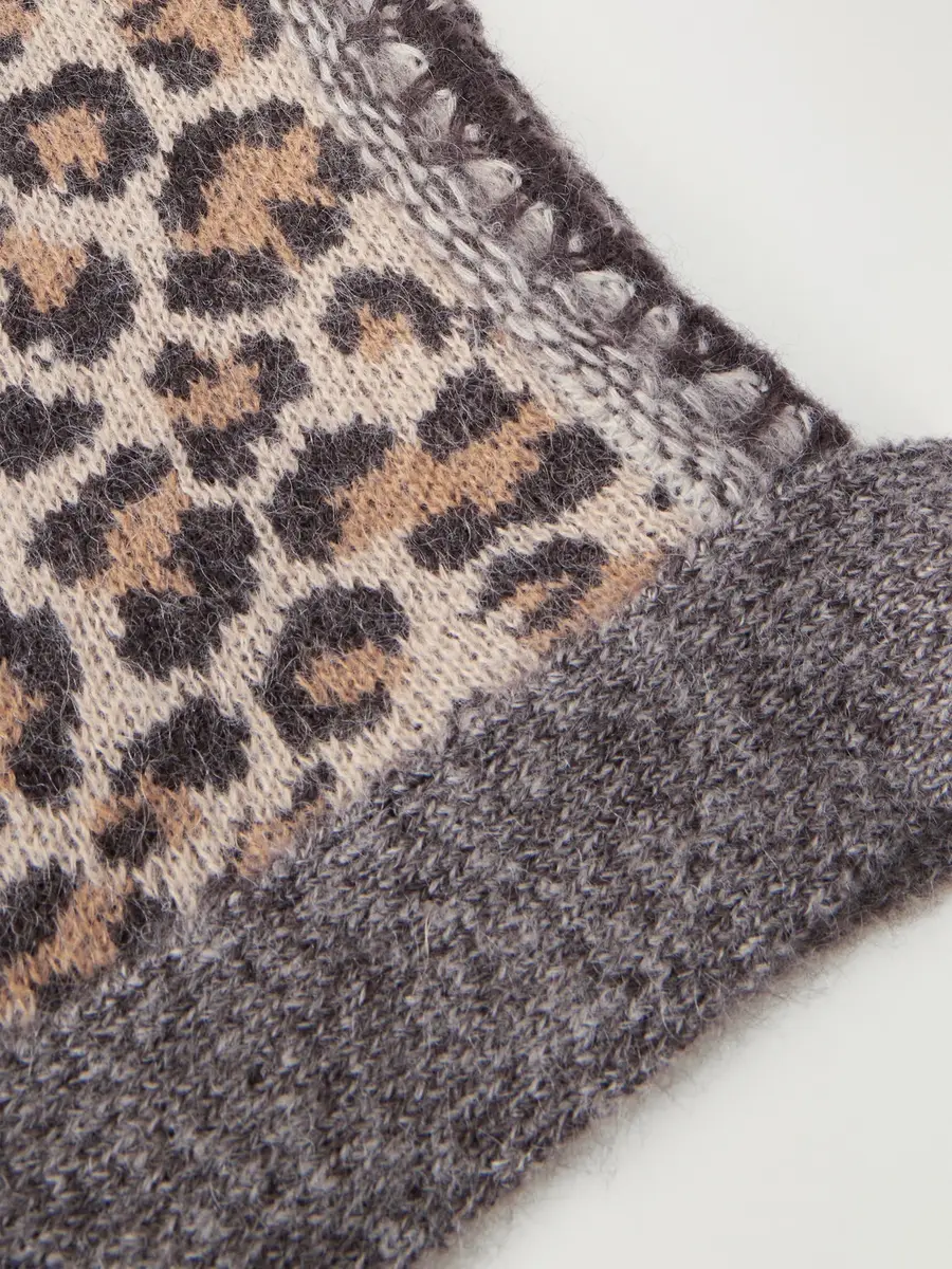 KAPITAL Leopard-Intarsia Knitted Beanie - Men | Thumbnail 4 KAPITAL Leopard-Intarsia Knitted Beanie - Men | Thumbnail 4
