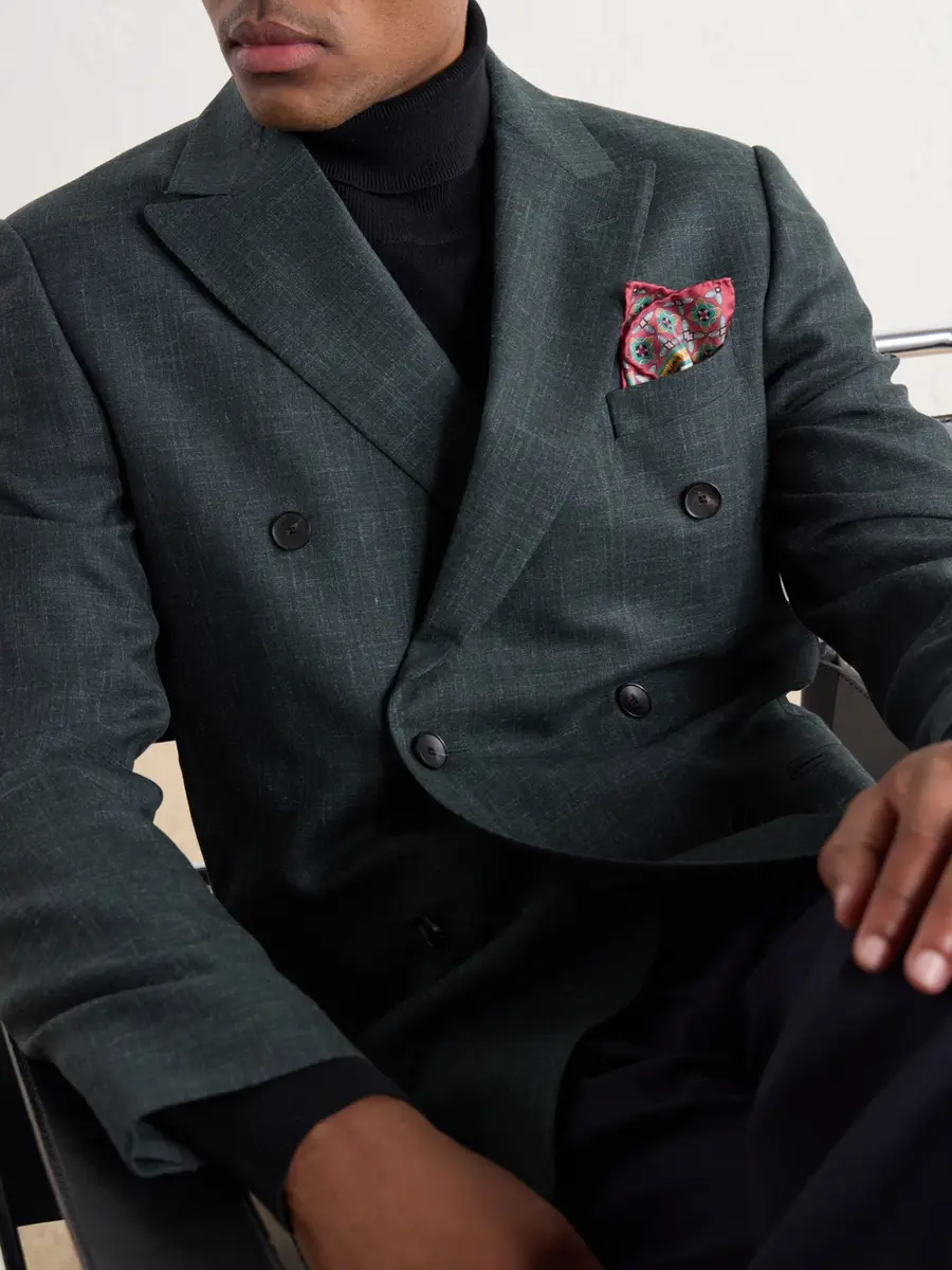 MR P. Double-Breasted Woven Wool, Silk and Linen-Blend Blazer - Men | Thumbnail 5 MR P. Double-Breasted Woven Wool, Silk and Linen-Blend Blazer - Men | Thumbnail 5