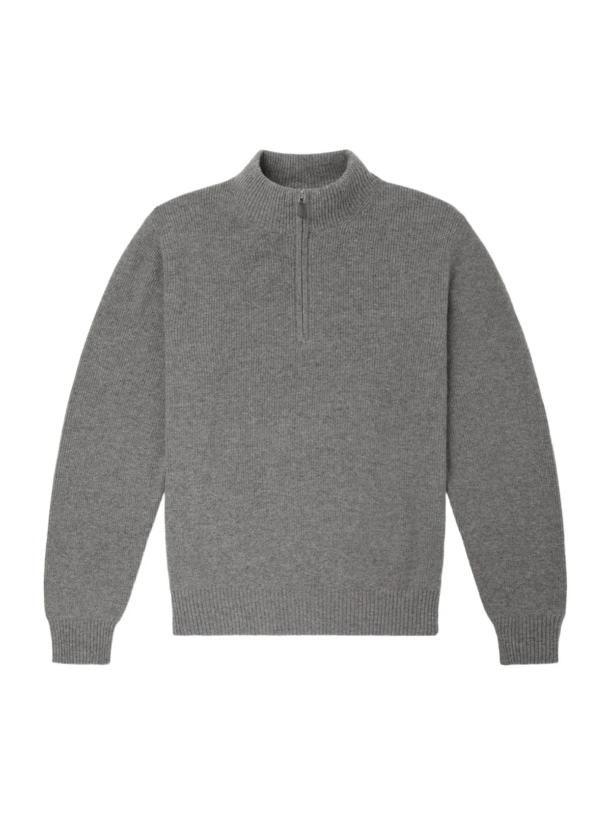 Ribbed Cashmere Zip-Up Sweater - Men Ribbed Cashmere Zip-Up Sweater - Men