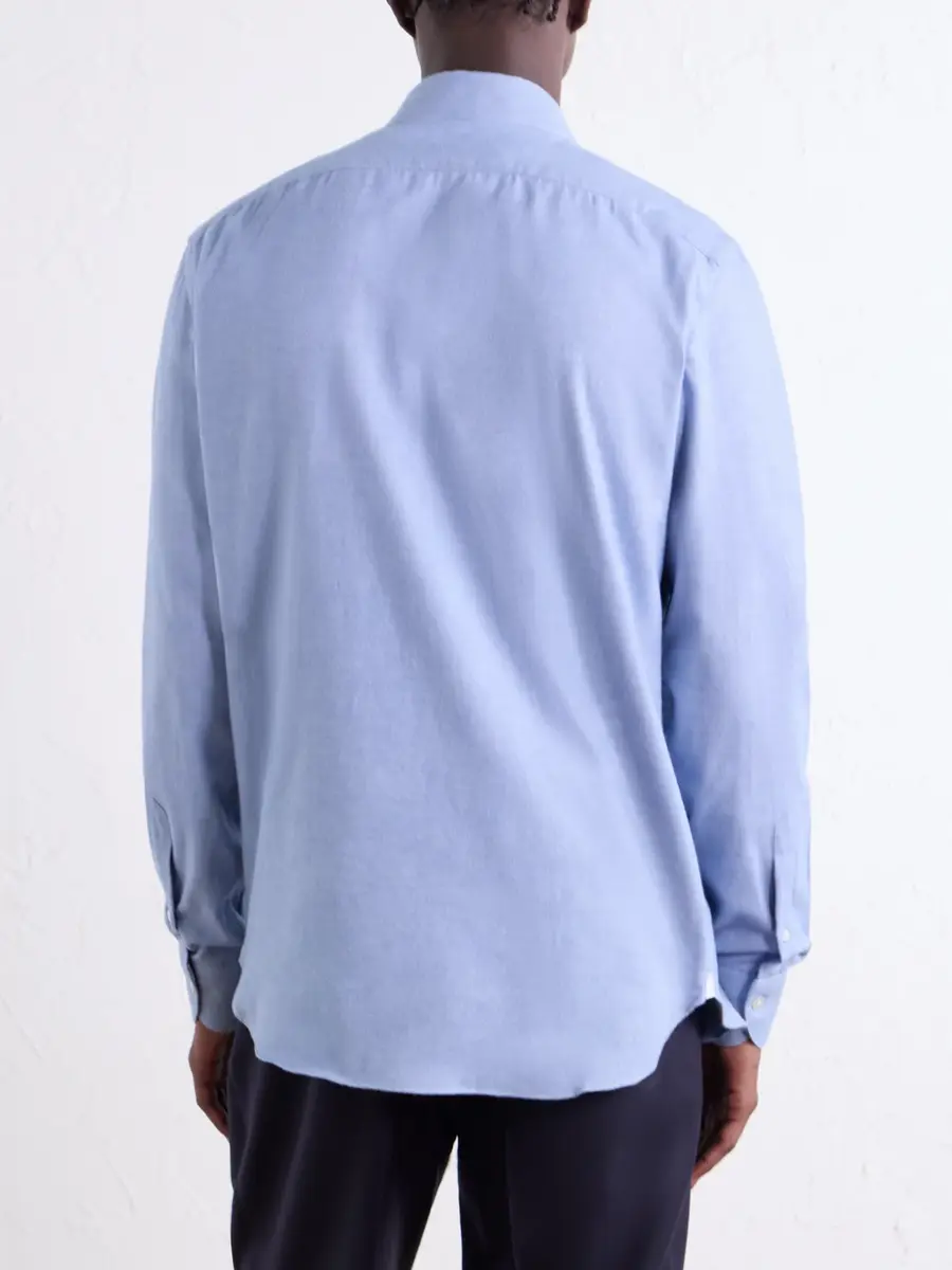 De Petrillo Cutaway-Collar Brushed Cotton-Twill Shirt - Men | Thumbnail 4 De Petrillo Cutaway-Collar Brushed Cotton-Twill Shirt - Men | Thumbnail 4