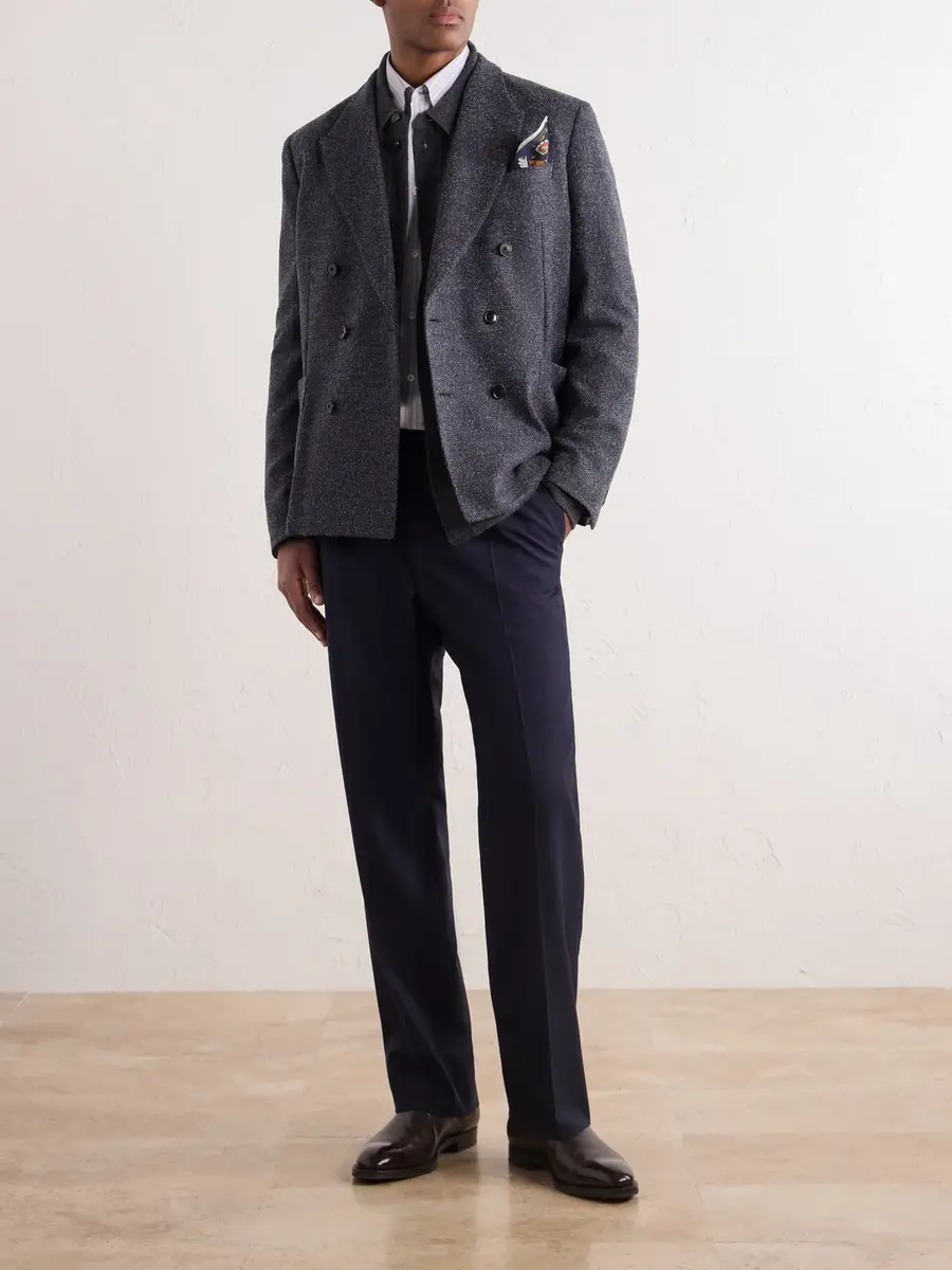 Paul Smith Double-Breasted Wool-Blend Bouclé Blazer - Men | Thumbnail 2 Paul Smith Double-Breasted Wool-Blend Bouclé Blazer - Men | Thumbnail 2